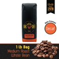DECAF French Vanilla, Medium Roas, Whole Bean , 16Ounce Bag Café en