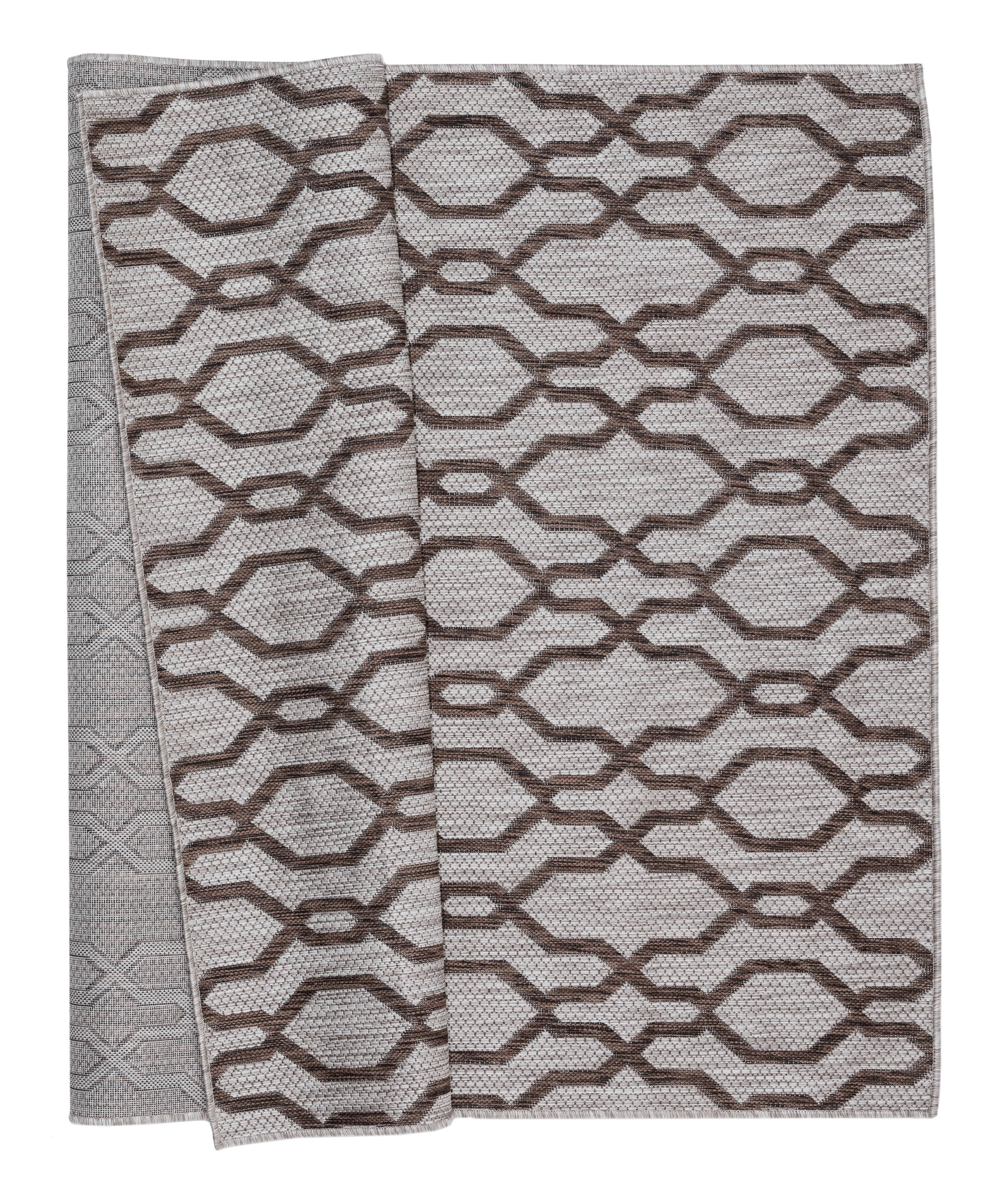 United Weavers Mali Valhalla Contemporary Geometric Area Rug, Brown, 5'3" x 7'6"