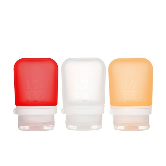 Botella de viaje humangear GoToob+, paquete de 3 unidades, pequeña, 53 ml, apta para alimentos