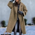 thumbnail image 2 of clear 50% off Usmixi Weekly Deals Wool Jacket for Women Womens Woolen Overcoat Plus Size Casual Solid Open Front Long Coat Long Sleeve Button Lapel Trench Coat Outwear with Pocket Winter Wool Jacket, 2 of 6