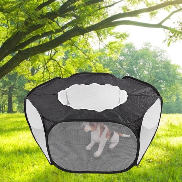 Pequeños Pequeños Animales de Mascotas Playpen de Plegamiento de Mascotas Transparentes, Peque de Juego de Mascotas Pequeñas, Playpen para Hímters Al Aire Libre