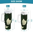 thumbnail image 6 of Yayeee 40oz Stainless Steel Tumbler with Straw and Handle Double-Wall Insulated Travel Water Bottle, Black Abstract, 6 of 8