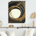 thumbnail image 2 of Designart Black And Gold Circle II Canvas Wall Art, 2 of 5
