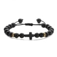 thumbnail image 6 of LINXIQIN Mens and Women Bracelet Bracelet for Men Onyx Tigers Eye Beaded Bracelet Religious Christian Bracelet Anniversary Gifts for Men Dad Husband Mens Jewelry, 6 of 9