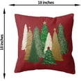thumbnail image 6 of Christmas Pillow Covers 18x18 Set of 2, Colorful Christmas Tree Decor Throw Pillows Seasonal Holiday Decorative Winter Pillow Case Christmas Decorations for Home Couch Sofa, 6 of 6