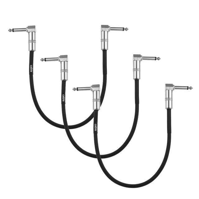 Paquete de 3 cables de parche para instrumentos de pedal de efectos de guitarra de 30 cm / 1,0 pies Abanopi Cable de audio