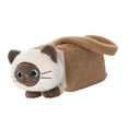 thumbnail image 3 of Porta pañuelos de coche de peluche de gato, suave, lindo y creativo, fácil de instalar. Café, 3 of 8