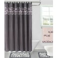 thumbnail image 3 of 19-Piece Bathroom Set 2 Rug Mat Non Slip, 1 Shower Curtain, 12 Fabric Rings, 4pc Ceramic Accesories Various Colors Bathroom set For Home Decor Mosaic Grey, 3 of 3