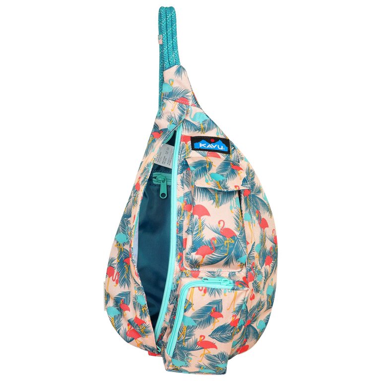 KAVU Mini Rope Sling Bag Flamingo Fest