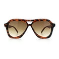 thumbnail image 4 of Womens Boyfriend Large Retro Vintage Style Thick Plastic Racer Sunglasses Tortoise - Brown, 4 of 8