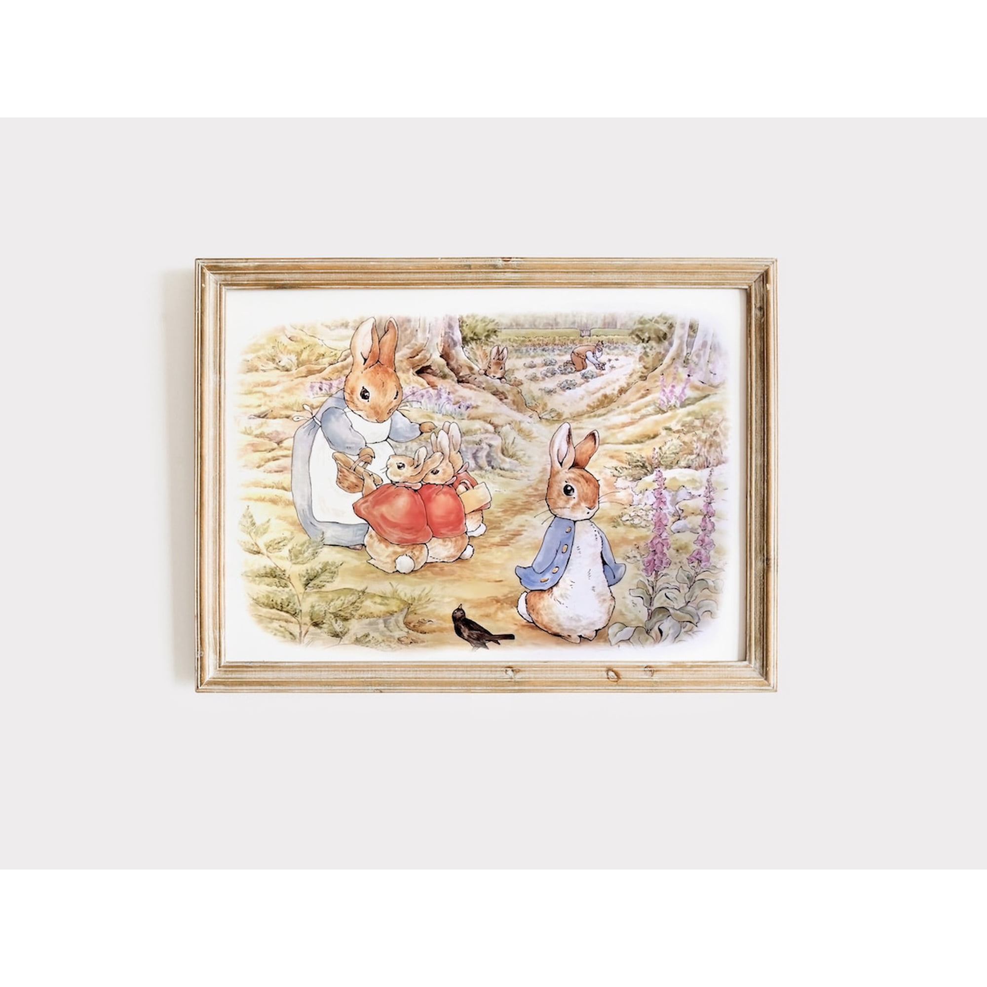 Beatrix Potter Peter Rabbit Wall Art Vintage Bunnies Nursery Cute Rabbit Illustration For Children S Room