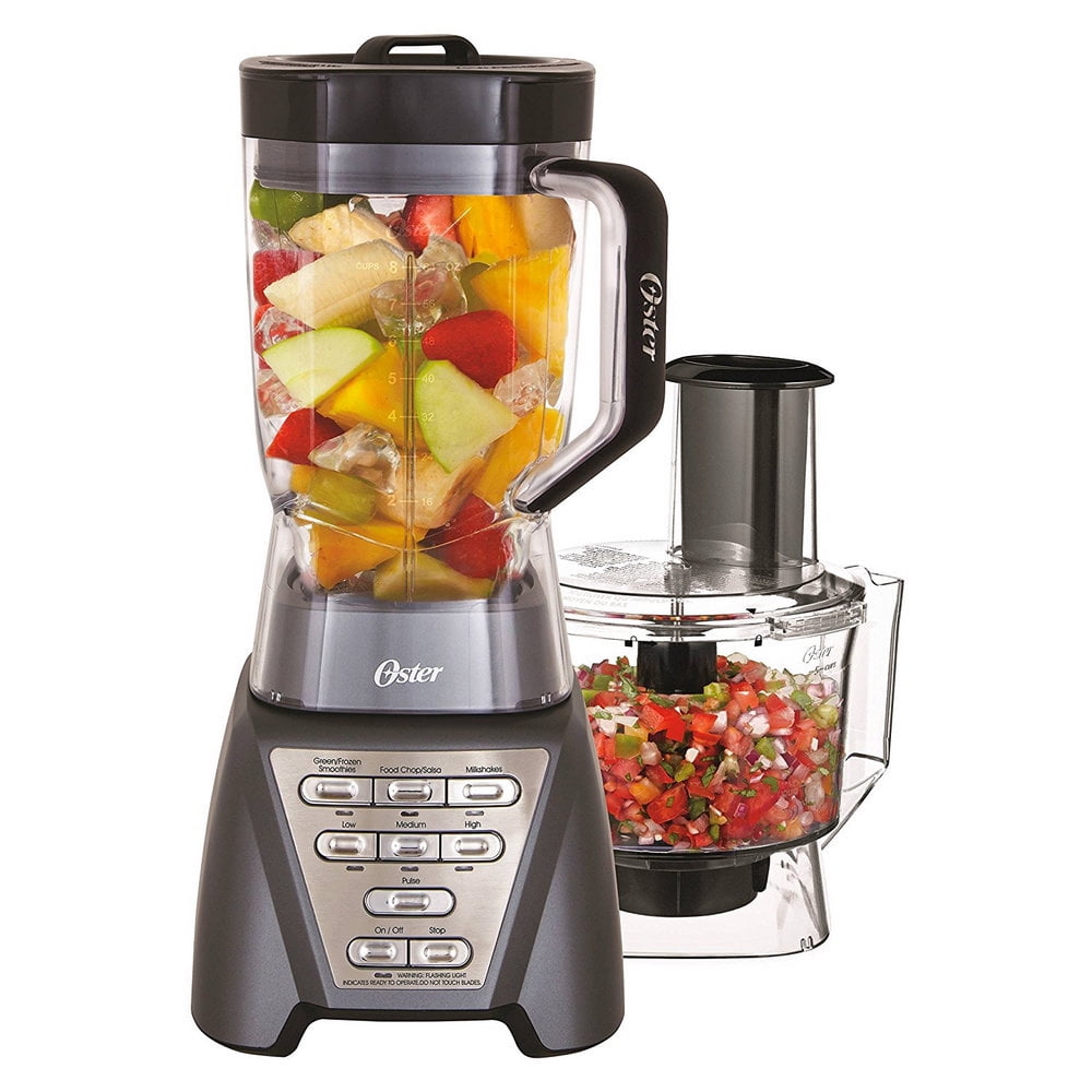 Oster Pro 1200 Plus BLSTMBGTF Food Processor Blender Metallic Gray