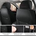thumbnail image 4 of Fit for Nissan Rogue 2021 Seat Cover, Orange and Black Car Seat Covers, Premium Leather 5 Piece Full Set With a Headrest and Lumbar Support Suitable for All Seasons, Airbag-Compatible, 4 of 7