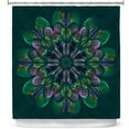 thumbnail image 1 of Shower Curtains 70" x 93" from DiaNoche Designs by Pam Amos - Quilted Flower Teal, 1 of 1