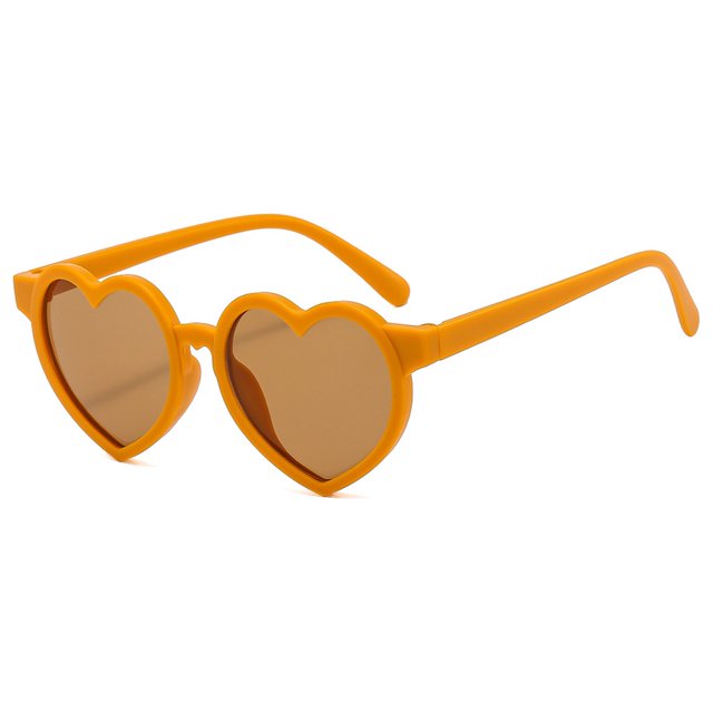 Gafas De Sol Con Forma De Corazón Para Niños Retro Lindo Rosa De Dibujos Animados Marco Niñas UV400