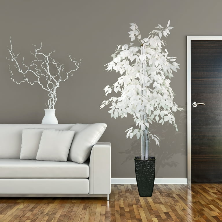 White sale faux tree