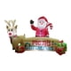 thumbnail image 2 of Papá Noel y reno inflables navideños con letrero de , diseño de escena gigante, LED incorporado, L118.11 pulgadas para porche y césped., 2 of 9