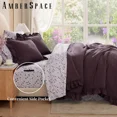 thumbnail image 4 of Amberspace Ruffle Design 7-piece Bed in a Bag Comforter Set with Sheets,Deep Purple,King, 4 of 8