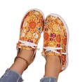 thumbnail image 5 of KEVCHE Halloween Canvas Shoes with Pumpkin Print for Women, Lightweight Breathable Slip On Low Top Sneaker for Travel Commuting Daily Wear, Festive Halloween Canvas Shoes, 5 of 7