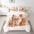 thumbnail image 2 of Castle Fairy Gingerbread Man 7-Piece Bedding Comforter Set for Preppy Children Teens,Merry Christmas King Bedding Sets,Xmas Festival Theme Ultra Soft Bed Sheets,Breathable Home Decor, 2 of 8