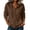 399#Brown, variant on Womens Zip Up Hoodies with Pockets Fall Winter Casual Long Sleeve Hooded Sweatshirts Y2k Travel Jacket Pink L