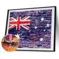 thumbnail image 2 of Cuadros Decorativos Kit de pintura de diamante 5D mosaico de taladro redondo completo con bandera abstracta DIY (A1842) Likrtyny embutido en tela, 2 of 9