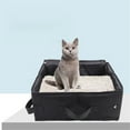 thumbnail image 4 of Fiudx Caja de Arena de Viaje, Plegable y Portátil, a Prueba de Fugas y Fácil de Guardar, Ligera para Exteriores, Ideal para Viajes En Coche, Ideal para Gatos Medianos, Tamaño 40 X 30 X 14,5 Cm., 4 of 5