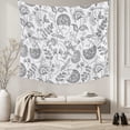 thumbnail image 5 of Boho Grey Floral Small Tapestry for Bedroom Wall Hanging Tapestry, Vintage Farmhouse Paisley Plant Leaf Ceiling Backdrop Tapestries Poster Blanket Wall Decor for Teens Room Living Room Dorm 23" x 28", 5 of 8