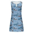 thumbnail image 5 of LOVZFMLL Robes Femmes Décontractées Été Imprimé Floral Robe Débardeur Ajourée Robe de Plage Sans Manches, 5 of 5