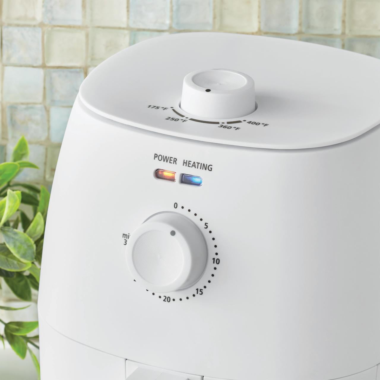 Mainstays 2.2 qt Air Fryer, Arctic White - Automatic Shutoff