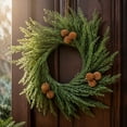 thumbnail image 5 of Qwtwty Christmas Wreath for Front Door, Farmhouse Artificial Winter Garlands for Wall Window Porch Home Indoor Outdoor Christmas Decoration, 5 of 8