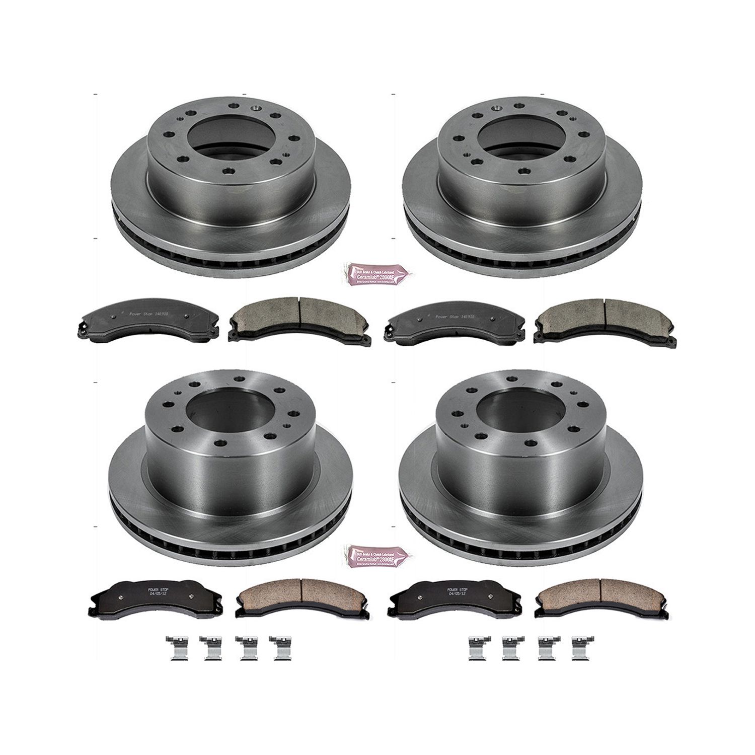 Power Stop Front and Rear Stock Replacement Brake Pad and Rotor Kit KOE6259