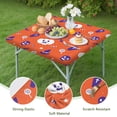 thumbnail image 4 of Halloween Decor Table Cover with Elastic Edge 34x34 Inch - Square Tablecloth Featuring Spooky Ghosts and Pumpkins Washable Fabric, 4 of 6