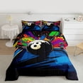 thumbnail image 2 of Castle Fairy Teens Billiards Print Queen Comforter Set,Snooker Sport Bedding Comforter Set, 2 of 8