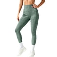 thumbnail image 2 of IUYRTFE Women Solid Color Full Length Yoga Pants High Waist Stretch Workout Leggings for Gym Running Daily Wear, 2 of 7