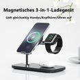 thumbnail image 2 of Cargador Inalámbrico 3 en 1 Magnético Qi 15W Estación de Carga para iPhone Apple Watch y AirPods Soporte Ajustable Vertical u Horizontal con Protección Integral, 2 of 7