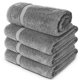 thumbnail image 3 of Towels Chakir - Juego de 4 sábanas turcas (100% algodón, 30 x 60 cm), color gris, 3 of 6