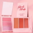 thumbnail image 2 of Blush Powder For Cheeks,3-In-1 Face Blush Highlighter Makeup Palette,Matte Pearlescent Brighten Glitter Pink Contour Palette, Nude Pink Blush for Wome, 2 of 4