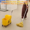 thumbnail image 6 of 22 Qt (5.5 Gallon) Mop Bucket with Wringer For Floor Cleaning, Handle, Wheels, 16.5" L x 10.6" W x 26.4" H, Yellow,Add One Loop-end String Mop, 6 of 6