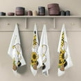 thumbnail image 5 of SKYSONIC Sunflower Bee Gnome Kitchen Dish Towels Set of 1 Absorbent Hand Towels, Lint-Free 18"x28" Summer Cute Cartoon Fast Drying Hanging Dishcloths for Cooking Baking Home Clean Decor, 5 of 7