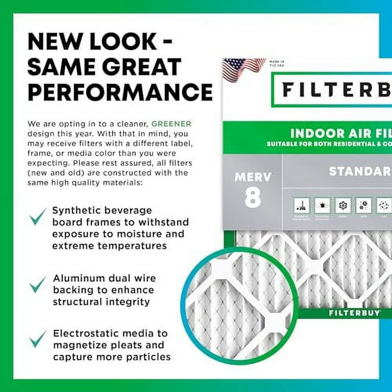 Filterbuy 14x28x1 Merv 8 (Mpr 600) Dust Defense, Pleated Hvac Ac Furnace Air Filters (3-Pack