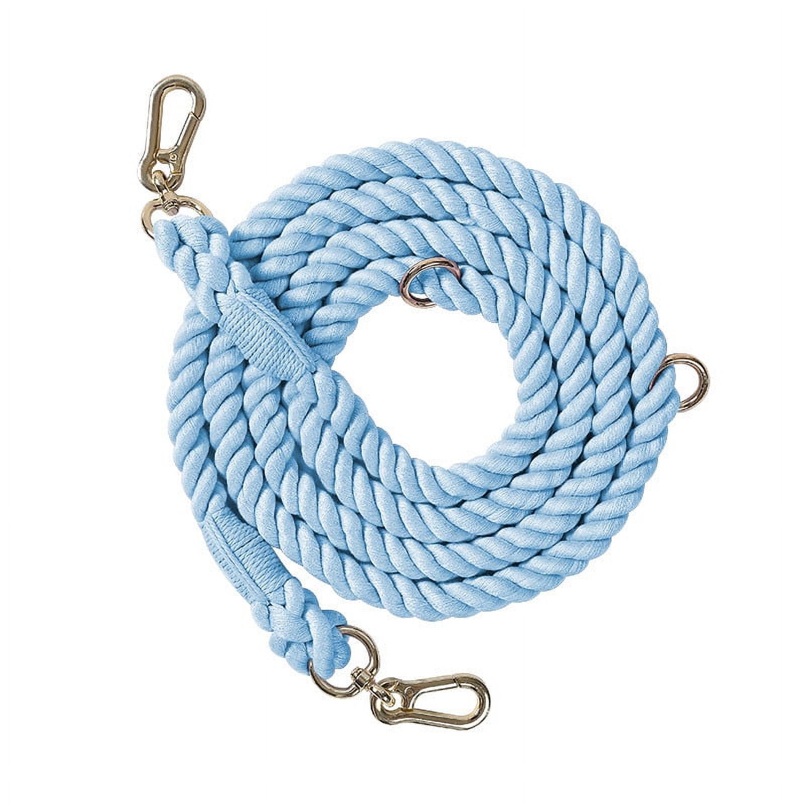 Leash Handcrafted Dog Leash Multifunctional Double Head Braiding Dog Training Leash with Gold Accessories for Running