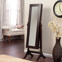 Heritage Jewelry Armoire Cheval Mirror - Espresso