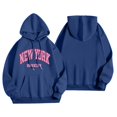 thumbnail image 4 of Womens New York Print Hoodies Long Sleeve Y2K 2026 Sweatshirts Crewneck Loose Fit Holiday Tops, 4 of 4