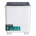 thumbnail image 1 of Hisense Lavadora Doble Tina WSA1304P,Semiautomática,13 Kg,Temporizador de Lavado y Centrifugado,80x47x98cm(AnchoxLargoxAlto),Blanco/Gris, 1 of 5
