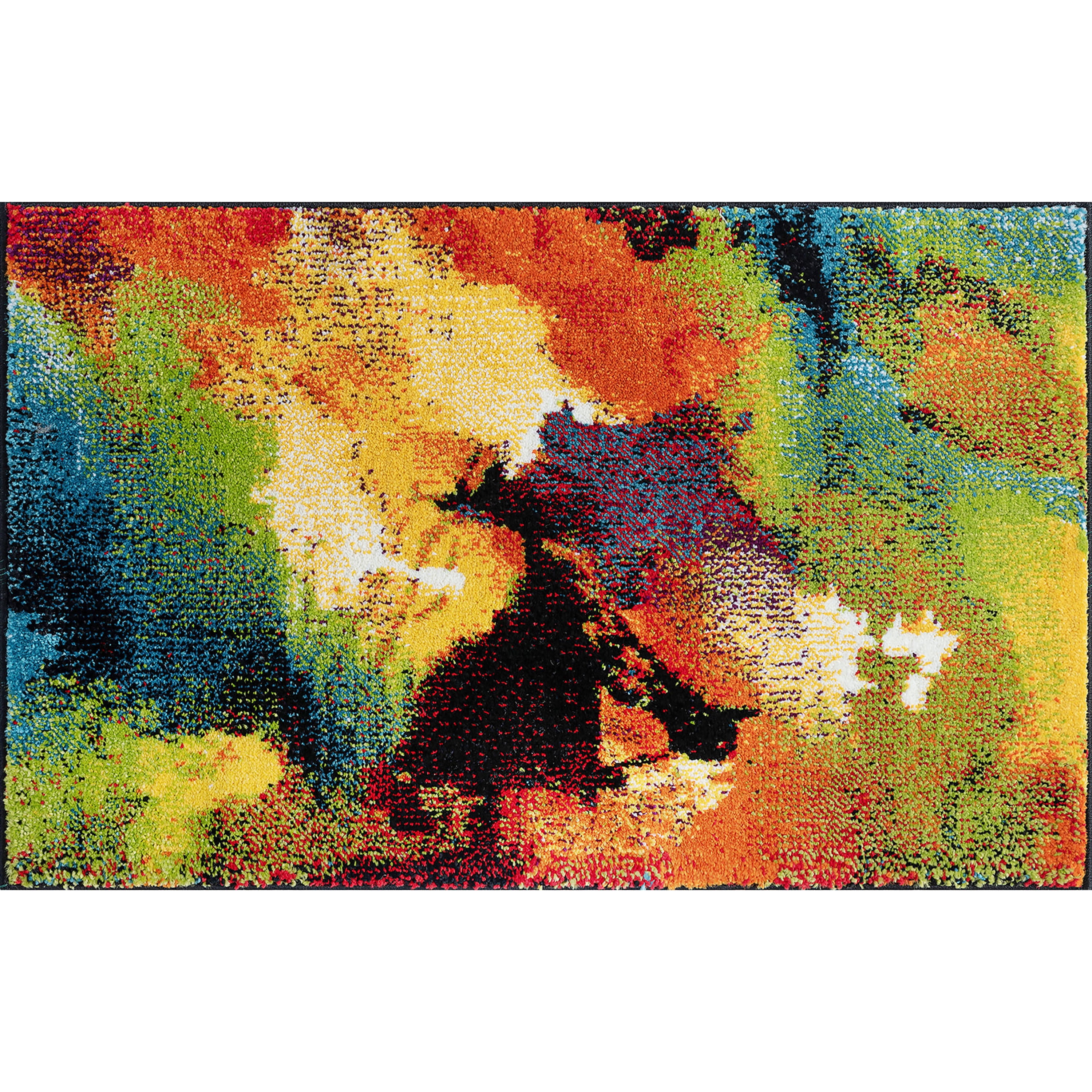 Avon Contemporary 2' x 3' Multi-Color Polypropylene Indoor Area Rug