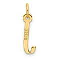 thumbnail image 2 of Auriga Fine Jewelry 14K Yellow Gold Slanted Block Letter J Initial Charm for Women (L-19 mm, W-4.75 mm), 2 of 5