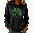 thumbnail image 2 of FDGIU ‌‌‌‌‌Women's Plus Size Saint Patrick's Day Sweatshirt - Oversized Green Shamrock Print Long Sleeve Pullover, 2 of 6