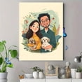 thumbnail image 4 of Qisvanset Couple And Dogs Portrait Canvas Wall Art 15.75x11.81 Inches, 4 of 8