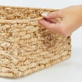 thumbnail image 3 of mDesign Hyacinth Braided Woven Pantry Bin Basket, Handles, 6 Pack, Natural/Tan, 3 of 8